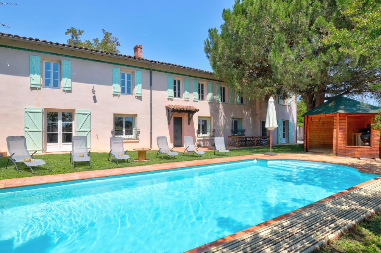 Gite La Grappe Occitane - 14 Personnes - Piscine Privee Ambres المظهر الخارجي الصورة