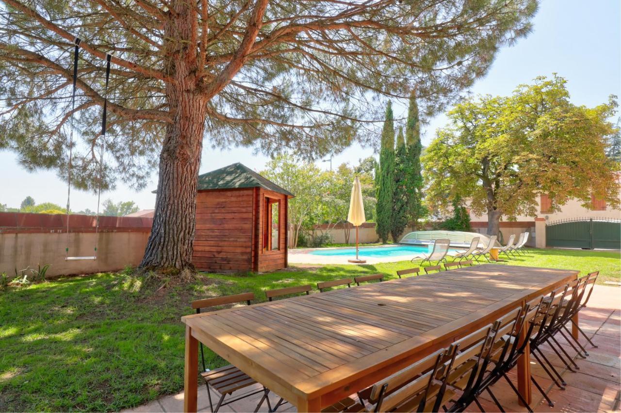Gite La Grappe Occitane - 14 Personnes - Piscine Privee Ambres المظهر الخارجي الصورة