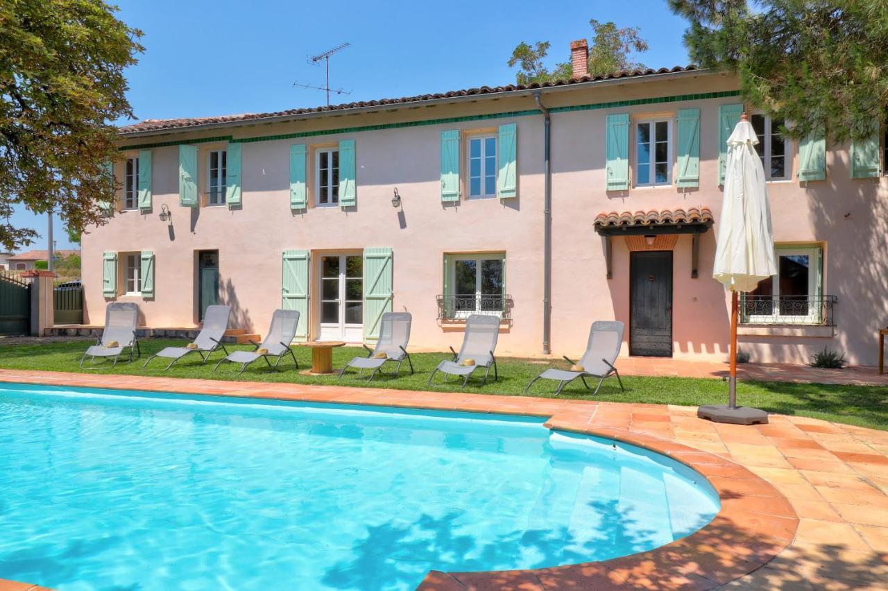 Gite La Grappe Occitane - 14 Personnes - Piscine Privee Ambres المظهر الخارجي الصورة