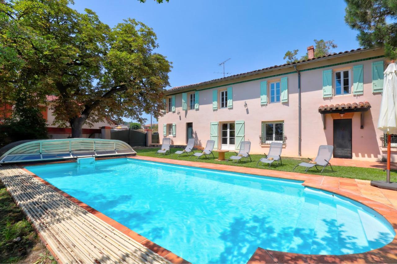 Gite La Grappe Occitane - 14 Personnes - Piscine Privee Ambres المظهر الخارجي الصورة